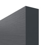 Detailansicht der stumpfen Kante von Schiebetür Strukturiert Anthrazit LA Bullauge Basic - Huga