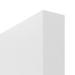 Detailbild der stumpfen Türkante von Bütte Weiß LA Bullauge Basic Durat Schiebetür - Huga