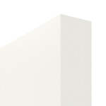 Detailbild der stumpfen Türkante von Weiß ähnlich RAL 9016 LA 11 Basic Lack Schiebetür - Huga