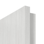 Detailansicht der eckigen Kante von GARANT Wohnungseingangstür Authentic Grigio GCK08 mit Lichtausschnitt LA-5 schlossseitig