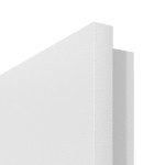 Detailansicht der eckigen Kante von Bütte Weiß LA 6 Raute Basic Durat Innentür - Huga