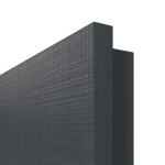 Detailansicht der eckigen Kante von Cotton like Anthrazit Basic Innentür - Huga