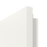 Detailansicht der eckigen Kante von Sueno 1 Basic Durat Verkehrsweiß RAL 9016 Innentür - Huga