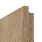 Detailansicht der Premiumkante von GARANT Wohnungseingangstür Authentic Risseiche CePaL mit Lichtausschnitt LA-8