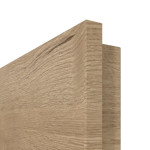 Detailansicht der Premiumkante von GARANT Doppelflügeltür inkl. Zarge Quer Authentic Risseiche CPL mit Lichtausschnitt LA-DIN Sprosse SP0