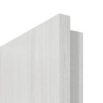 Detailansicht der Premiumkante von GARANT Rauchschutztür Authentic Grigio CePaL mit Lichtausschnitt LA-8