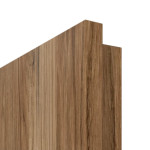 Detailansicht der eckigen Kante von Doppelflügeltür Zano M3 Honig Catania Dekorfolie inkl. Lichtausschnitt und Zarge