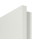 Detailansicht der eckigen Kante von Innentür Sigma Weißlack ähnlich RAL 9003