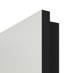 Detailansicht der eckigen Kante von CLASSEN Doppelflügeltür 6.9 Weiß RAL 9003 CPL inkl. Zarge