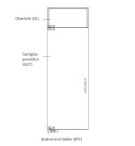 Zeichnung von Float klar Glaspendeltür mit Oberlicht DORMA Mundus BTS Variante 7 - Erkelenz