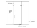 Zeichnung von Float klar Glaspendeltür mit zwei festen Seitenteilen und Oberlicht DORMA Mundus BTS Variante 9 - Erkelenz