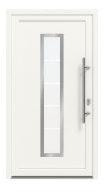 Haustür Kunststoff Premium F036 RAL 9016-RAL 9016 Frontansicht außen