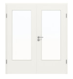 Frontansicht von Weiß ähnlich RAL 9016 DIN-LA Basic Lack Doppelflügeltür inkl. Zarge - Huga