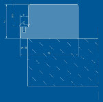 Technische Zeichnung des Blendrahmens