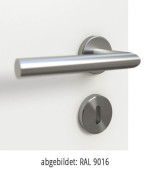 Oberfläche RAL 9016 von Linea 02 LA-04 Weißlack Premium Doppelflügeltür inkl. Zarge