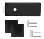 KARCHER DESIGN Beschlagset Essence Seattle Kosmos schwarz eckig für Glastüren unverschließbar