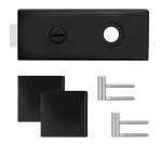KARCHER DESIGN Beschlagset Essence Seattle Kosmos schwarz eckig für Glastüren Bad