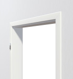 Perspektive von Zarge für Innentüren Weißlack RAL 9010 CPL mit Rundkante