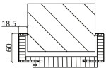 Technische Zeichnung von Zarge Glatt Premium Weißlack RAL 9016 ZA-09 mit Rundkante