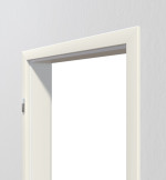 Detailansicht von Zarge Glatt Premium Weißlack RAL 9010 ZA-09 mit Rundkante