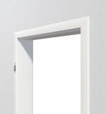 Detailansicht von Zarge Glatt Premium Weißlack RAL 9016 ZA-09 mit Rundkante