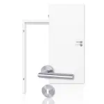 Bild von Innentür-Set Esche Weiß Pore ES 242 PortaLit mit Zarge und Drücker