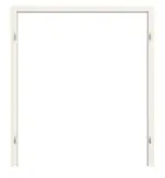 Frontansicht von Blendrahmen Glatt Premium Weißlack RAL 9010 für Doppelflügeltüren