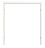 Frontansicht von Blendrahmen Glatt Premium Weißlack RAL 9016 für Doppelflügeltüren