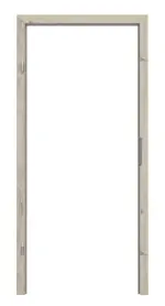 Frontansicht von HÖRMANN Blendrahmen Gebürstete Lärche hell Duradecor ProLine mit eckiger Kante