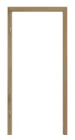 Frontansicht von HÖRMANN Blendrahmen Natureiche Duradecor ProLine mit eckiger Kante