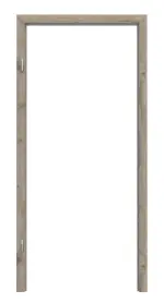 Frontansicht von HÖRMANN Blendrahmen Nordeiche Duradecor ProLine mit eckiger Kante