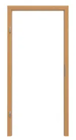 Frontansicht von TEUTO Blendrahmen für Wohnungseingangstüren Eiche Premium CPL mit runder Kante