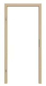 Frontansicht von TEUTO Blendrahmen für Schallschutztüren Ahorn Natura CPL mit runder Kante