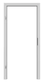 Frontansicht von JELD-WEN Blendrahmen Nickelgrau ähnl. RAL 7047