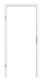 Frontansicht von TEUTO Blendrahmen für Wohnungseingangstüren Weißlack 9016 mit runder Kante