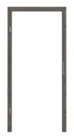 Frontansicht von HÖRMANN Blendrahmen Gebürstete Lärche dunkel Duradecor ProLine mit runder Kante