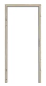 Frontansicht von HÖRMANN Blendrahmen Gebürstete Lärche hell Duradecor ProLine mit runder Kante