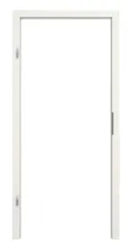 Frontansicht von GARANT Blendrahmen für Schallschutztüren Weiß Struktur Premium CePaL mit runder Kante