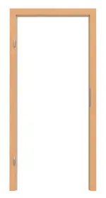 Frontansicht von Blockrahmen Französische Buche CPL Vario mit eckiger Kante - Hörmann