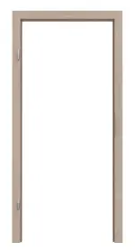 Frontansicht von Blockrahmen Eiche grau Dekor Vario mit eckiger Kante - Huga