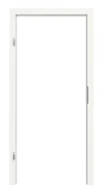 Frontansicht von Blockrahmen Weiß RAL 9016 Dekor Vario mit eckiger Kante - Huga