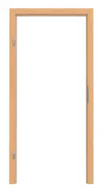 Frontansicht von HÖRMANN Blockrahmen Französische Buche Dekor ProLine mit runder Kante