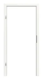 Frontansicht von Blockrahmen Weiß RAL 9016 Dekor mit runder Kante - Huga