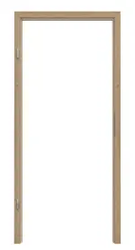 Frontansicht von TEUTO Blockrahmen für Wohnungseingangstüren Authentic Risseiche CPL mit runder Kante