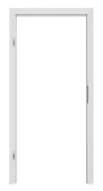 Frontansicht von HÖRMANN Blockrahmen Eiche Weiß Duradecor ProLine mit eckiger Kante