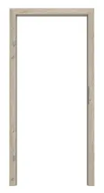 Frontansicht von HÖRMANN Blockrahmen Gebürstete Lärche hell Duradecor ProLine mit eckiger Kante