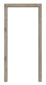 Frontansicht von HÖRMANN Blockrahmen Nordeiche Duradecor ProLine mit eckiger Kante