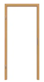 Frontansicht von GARANT Blockrahmen für Schallschutztüren Eiche Premium CePaL mit runder Kante