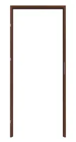 Frontansicht von CLASSEN Blockrahmen Bord für Wohnungseingangstüren Nuss Primo 