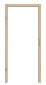 Frontansicht von TEUTO Blockrahmen für Wohnungseingangstüren Ahorn Natura CPL mit runder Kante